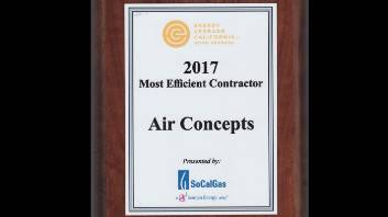 2017 Most Efficient Contractor Award Plaque